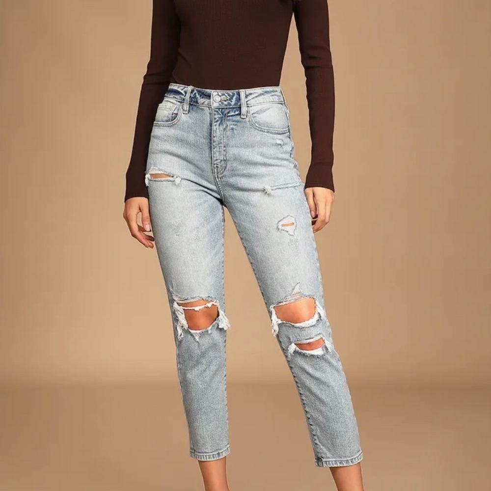 Eunina Tobi Super High Rise Mom Jean Crop